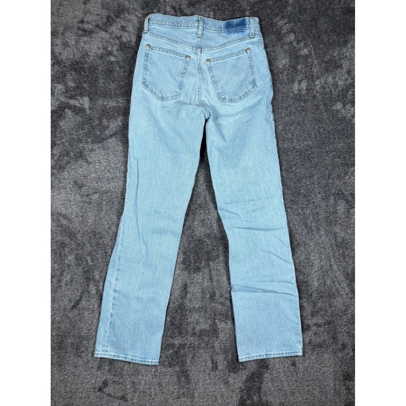 Abercrombie Fitch The 90s Straight Ultra High Rise Light Wash Jeans 27/4R - Picture 3 of 8